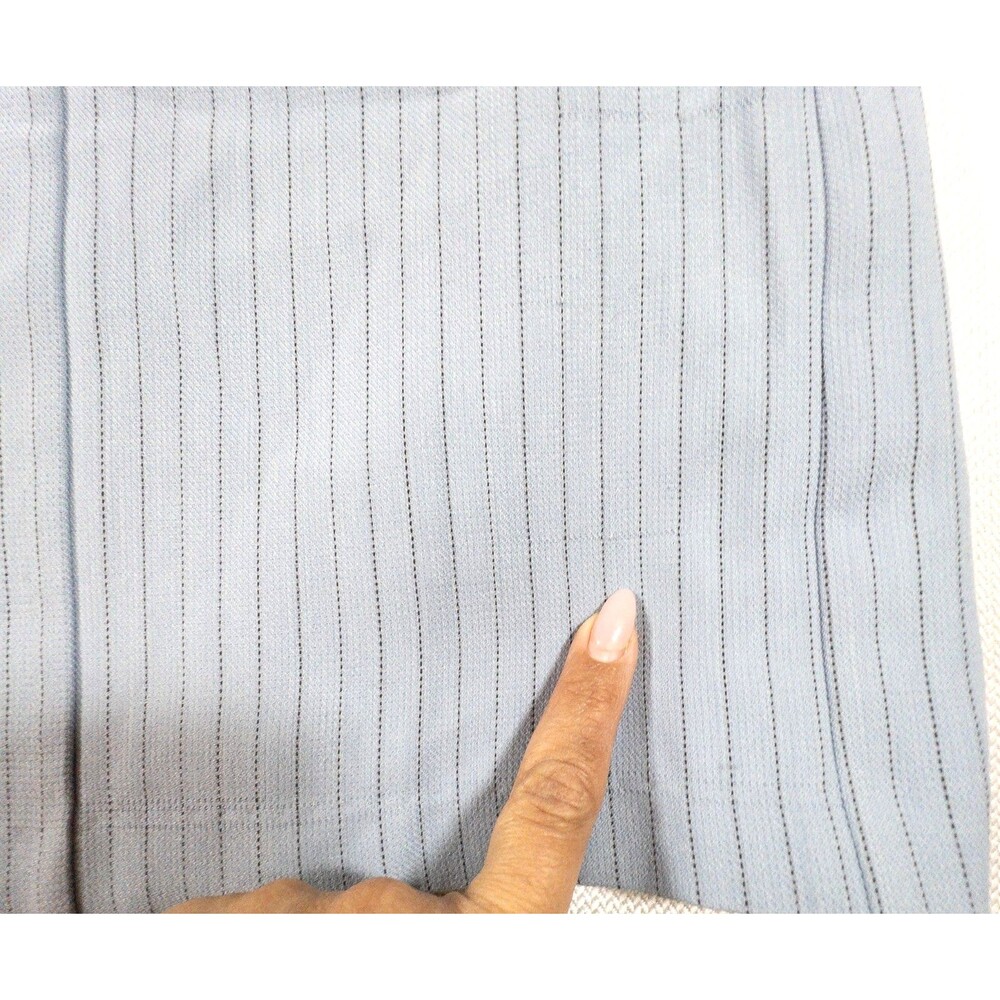 Abercrombie & Fitch Blue Pinstripe Midi Dress NWT Removable Straps L - Picture 8 of 16
